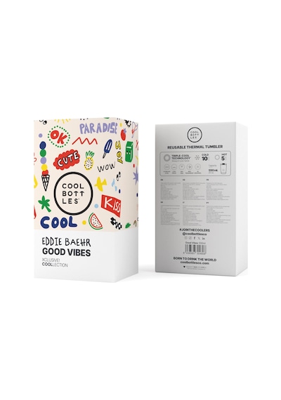 Cool Bottles The Tumbler Good Vibes Termos Bardak 550 Ml Çok Renkli