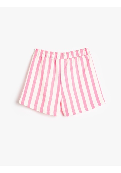 Koton Şort Beli Lastikli Bağlamalı Pamuklu Pınk Strıpe 5skg40028ak Pembe Çizgili Pembe Koton Şort Beli Lastikli Bağlamalı Pamuklu Pınk Strıpe 5skg40028ak Pembe Çizgili Pembe
