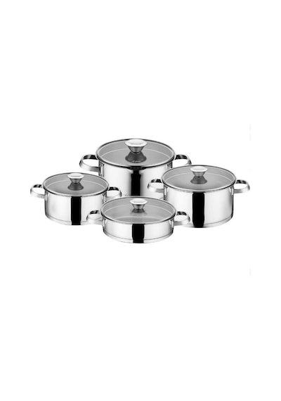Aryıldız Lilyum Prestige 8 Parça Tencere Seti Gri