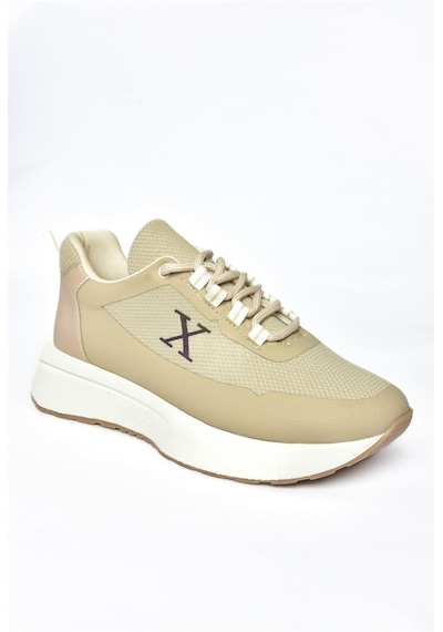 Fox Shoes P848531504 Bej Kumaş Kadın Spor Ayakkabı Bej