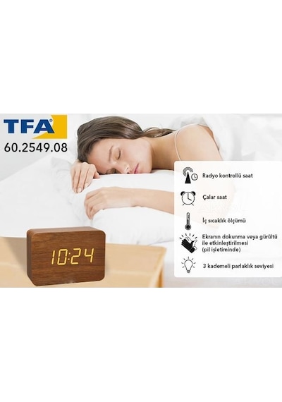 Tfa Ahşap Dijital Termometre Saat