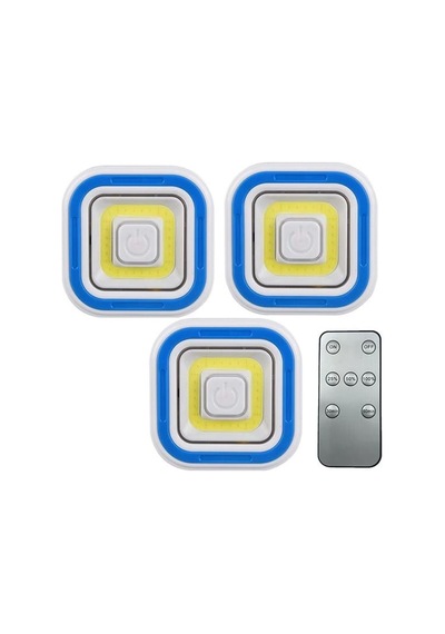 Powermaster Pm-6936 Cob Ledli Pilli Uzaktan Kumandalı Üçlü Lamba