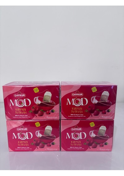 Çaykur Mod Kırmızı Tutku Bitki Çayı 20'li 40gr X4 Adet