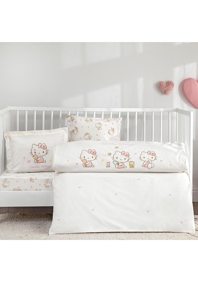 Hello Kitty Cute Baby Pamuk Bebek Nevresim Takımı Çok Renkli