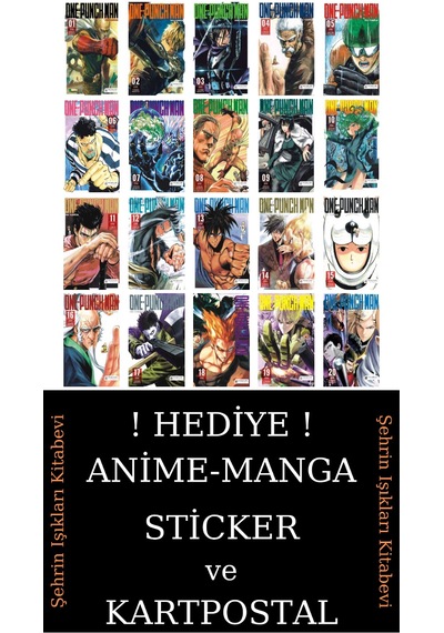 One Punch Man 1-20 Eksizsiz Manga Seti 20 Kitap / Tek Yumruk / Anime-manga Sticker Ve Kartpostal