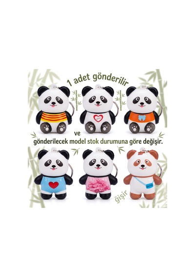 Bakgelal Sevimli Panda Squishy Anahtarlık Sıkılabilir Yumuşak Stres Oyuncağı Çanta Süsü - 9066816809122