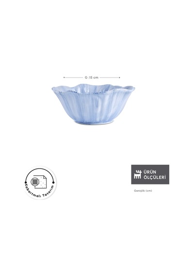 Karaca Bluebell Kase 15 Cm Mavi