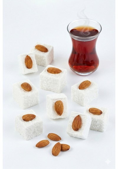 Premium Bademli Basma Lokum 1000gr