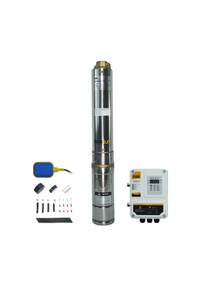 110 V Volt 1.6 Hp 1.3 Kw 1300 W Watt Dc Kademeli Dalgıç Solar Pompa 1650 Watt Güneş Paneli Solar Sulama Paket Sistem