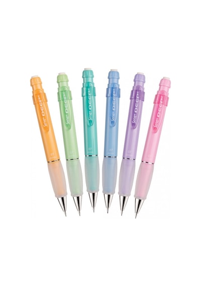 Serve Deep Mekanik Kurşun Kalem 6lı Set 0.7mm- Pastel Renkler