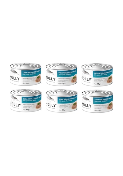 Molly Sterilised Ton Balıklı Jöle İçinde Kısır Kedi Konservesi 85 Gr. X 6 Adet