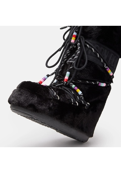 Moon Boot Icon Faux Fur Beads Kadın Bot 80d1408990 Siyah