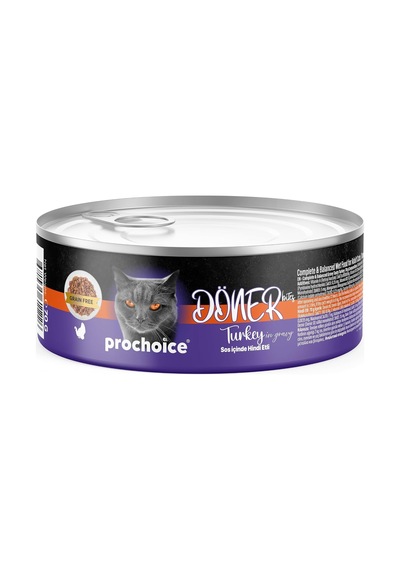 Döner Turkey, Sos İçinde Hindi Etli Tam & Dengeli Yetişkin Kedi Maması 70 Gr X 12 Adet