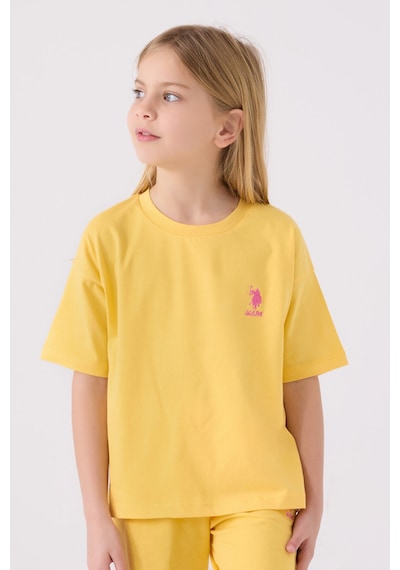 U.S. Polo Assn. U.s. Polo Assn Kız Çocuk Sarı Bermuda Takım 5274-43895 Sarı