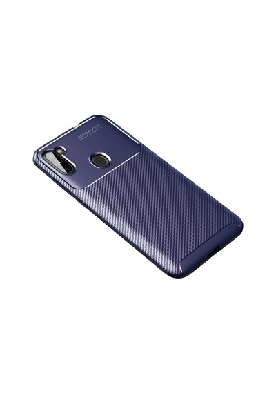 Samsung Uyumlu Galaxy A11 Kılıf Auto Focus Karbon Kapak - Lacivert 0.2M-Çok Renkli