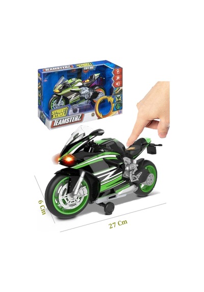 Teamsterz Street Moverz Sesli ve Işıklı Motorsiklet Yeşil