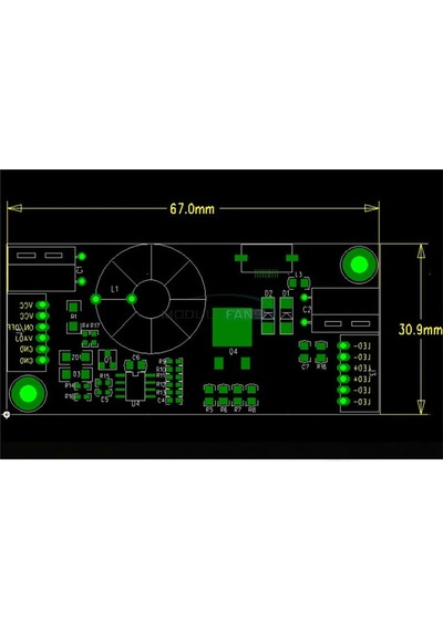 LCD Backlight Boost Modül 12V-24V to 75V Voltaj Yükseltici