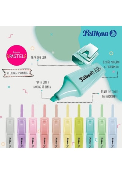 Signal Textmarker 10'lu Pastel Renkler Set Karışık