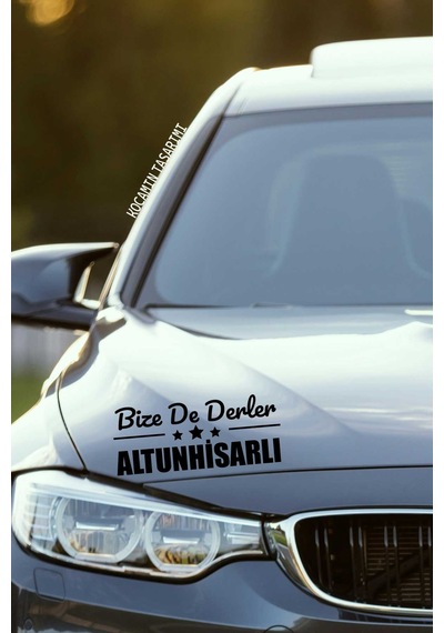 Niğde Altunhisar Siyah Araba Etiketi Niğde Bize De Derler Altunhisarlı 40x15 Cm Otomobil Sticker 40 CM - Siyah