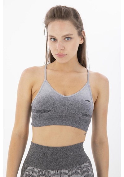 Maraton Sportswear Slimfit Kadın Bisiklet Yaka Kolsuz Basic Siyah Bra 813072-Siyah