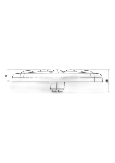Sbef4w 12v/24v 4 Led'li Beyaz Elips Çakar Lamba 160 Flaş/dk, 3m Bantlı Montaj, Su Geçirmez