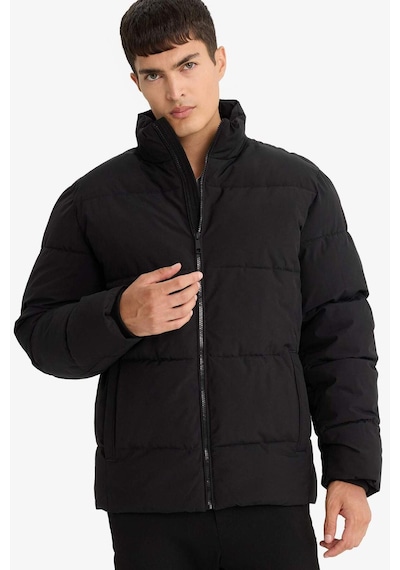 Defacto Su İtici Regular Fit Dik Yaka Fermuarlı Cepli Mont E9991ax25wnbk27 Siyah-bk27