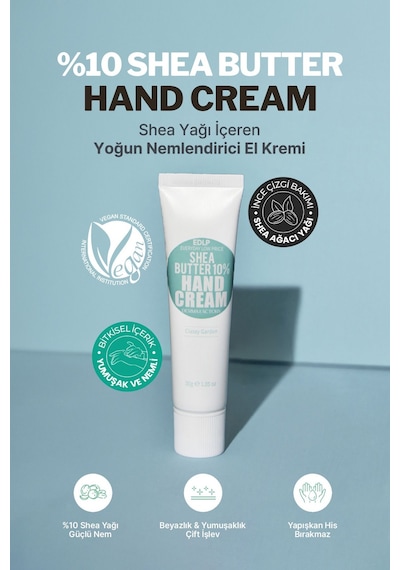 Derma Factory %10 Shea Yağı İçeren Yoğun Nemlendirici El Kremi Derma Factory Shea Butter Hand Cream 30ml