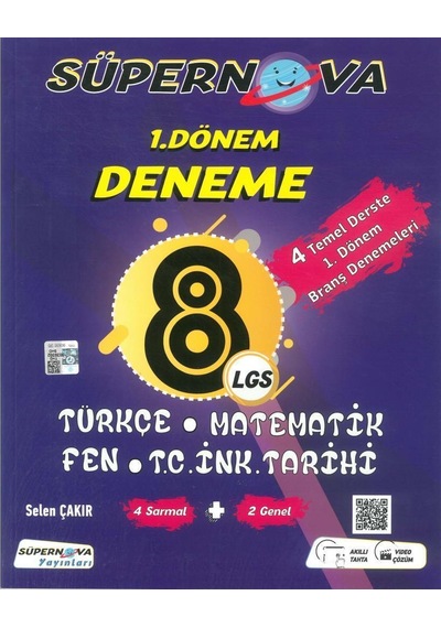 Artı Zeka Yayınları 8. Sınıf Lgs 4 Temel Ders 1. Dönem Süpernova