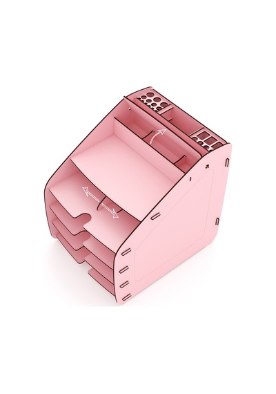 Design Otto Fx Large Modest 6 Renk A4 Evrak Rafı Masaüstü Organizer Pembe - 74202719 Pembe