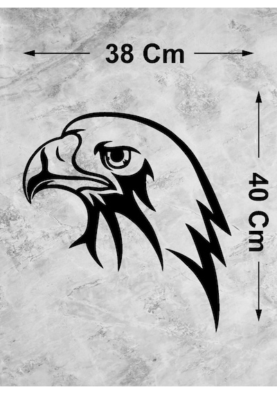 Kartal Eagle Beşiktaş Karakartal Sticker - Araba Oto Motosiklet Karavan Cam Araç Sticker - 00146 40x38 Cm