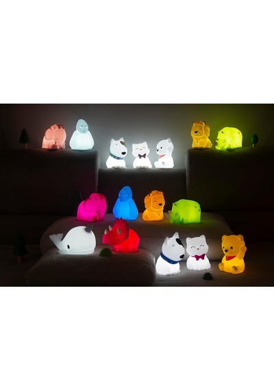 Dhink Silikon Gece Lambası Triceratops Pembe Diğer