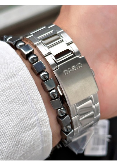 Casio Nda3182 Erkek Kol Saati Gümüş + Bileklik