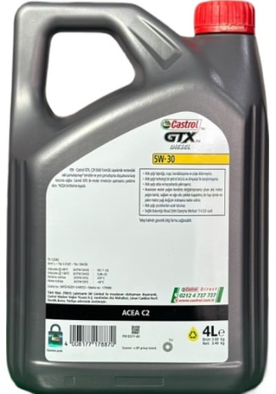 Castrol GTX Diesel 5W-30 Motor Yağı 4 L