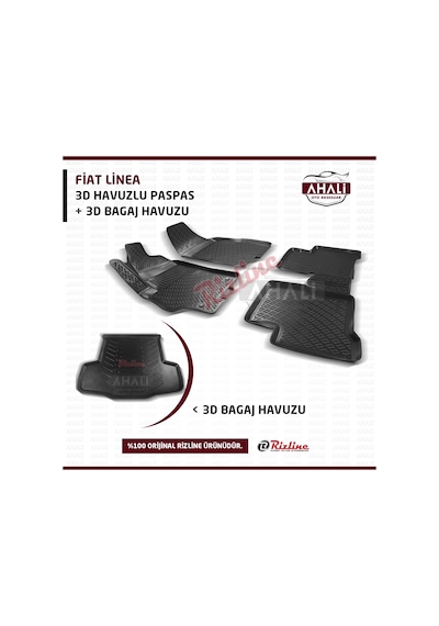 Rizline Fiat Linea 3D Havuzlu Paspas ve Bagaj Havuzu