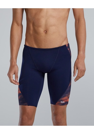 Tyr Durafast Elite Men's Blade Splice Jammer Swimsuit - Soren Lacivert - Turuncu