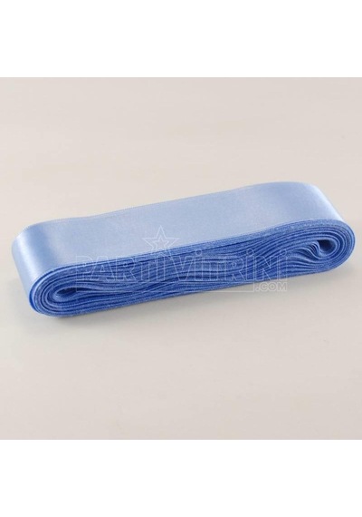 Mavi Saten Kurdela 4 Cm. X 10 Metre 6