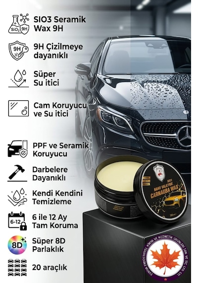 Sıo3 Nano Valkyrie Seramik Carnauba Wax 9h 200gr