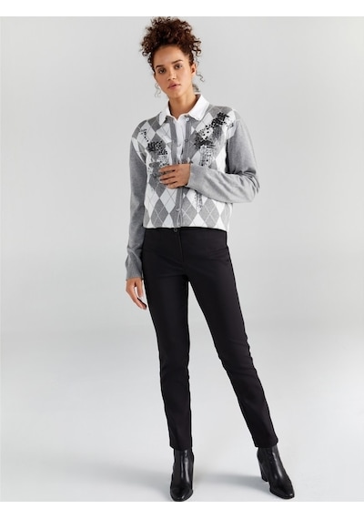 Faik Sönmez Kadın Slim Fit Klasik Pantolon B00052 Siyah