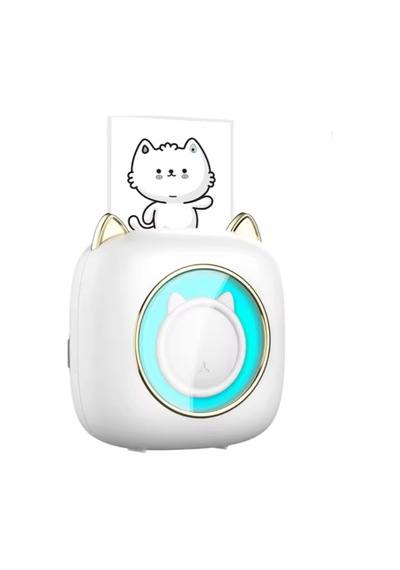 Mini Bluetooth Yazıcı,mini Yazıcı, Funprint 1 Adet Beyaz Rulo Kağıt, 3 Adet Renkli Kağıt .