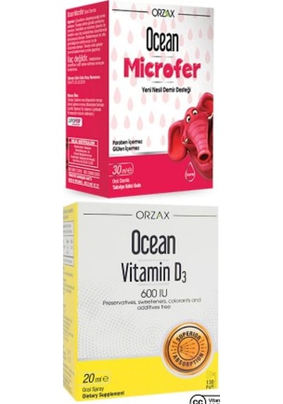 Microfer Oral Damla 30 Ml + Ocean Vitamin D3 600ıu Sprey 20 Ml