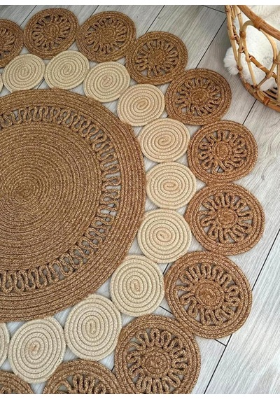 Ayrex Doğal Jüt Kilim Moderin Görünümlü Salon Örtüsü Paspas Halı Banyo Mutfak Halısı Yatak Odası Veranda Ba Diğer