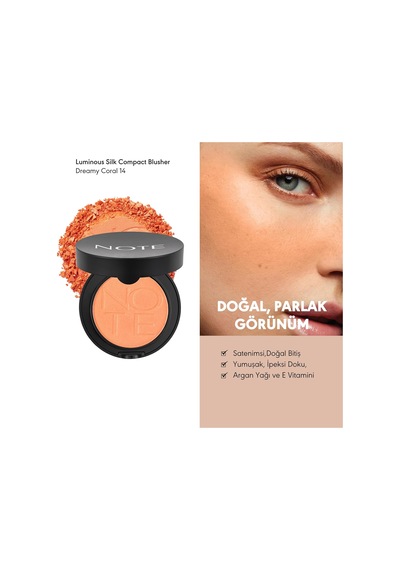 Cosmetics Luminous Silk Compact Blusher 14 Dreamy Coral Toz Allık Çok Renkli