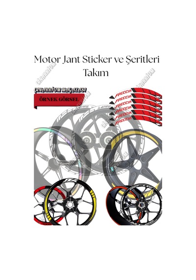 Fifteen52 Tcs 5 Kol Jant Özel Yeni Sticker Set Sarı