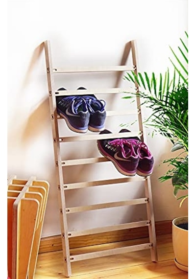 Riser Ahşap Ayakkabılık Ve Askılık, Huş Plywood, 8 Çift Kapasite, Doğal Ahşap Tasarım Diğer Riser Ahşap Ayakkabılık Ve Askılık, Huş Plywood, 8 Çift Kapasite, Doğal Ahşap Tasarım Diğer