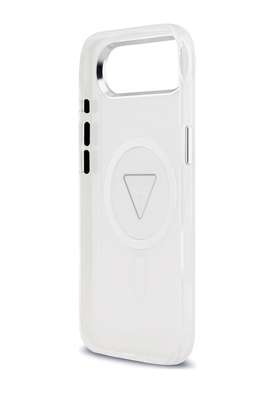 Apple Uyumlu iPhone 17 Air Kılıf Guess Lisanslı M-safeli Iml Baskılı Üçgen Logolu Metal Kamera Çerçeveli Şeffaf Şeffaf
