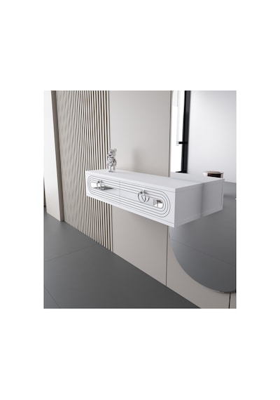 Hera 90 Cm Pleksi Detaylı Duvara Monte Kapaklı Raflı Dresuar Makyaj Masası Beyaz-gümüş Beyaz-gümüş Hera 90 Cm Pleksi Detaylı Duvara Monte Kapaklı Raflı Dresuar Makyaj Masası Beyaz-gümüş Beyaz-gümüş