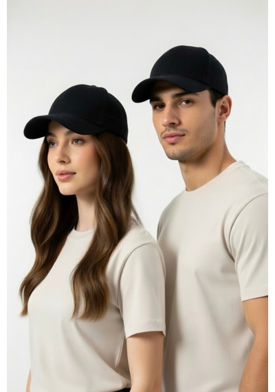 Mollycrush Luxury Unisex Siyah Pamuklu Beyzbol Şapkası Premium Casual Outdoor Model Siyah