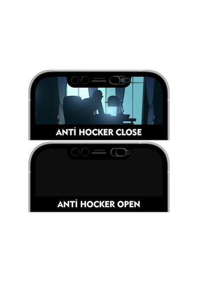 Buff Apple Uyumlu   iPhone 12/12 Pro 5D Glass Anti Hacker Ekran Koruyucu