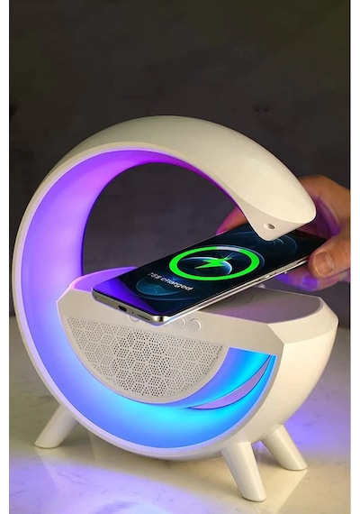 Kablosuz, Usb Bağlantılı, Ekstra Uzun Pil Ömürlü, 7 Renk Seçenekli Ambiyans Işığı,telefon Şarj Stand