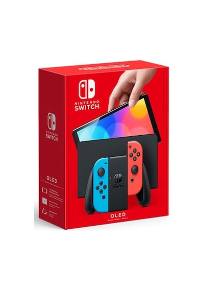 Nintendo Switch OLED Oyun Konsolu (İthalatçı Garantili) Kırmızı - Mavi
